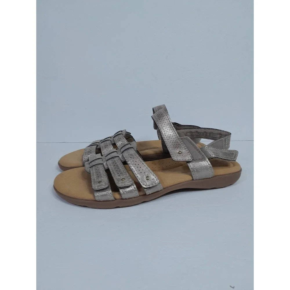 Clarks Womens Elizabelle Kay Beige Casual Sandals Shoes Women Sz 8 - Picture 1 of 12